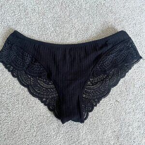 NEW (unused) Black Cheeky Pantie with Lace Embroider from AdoreMe